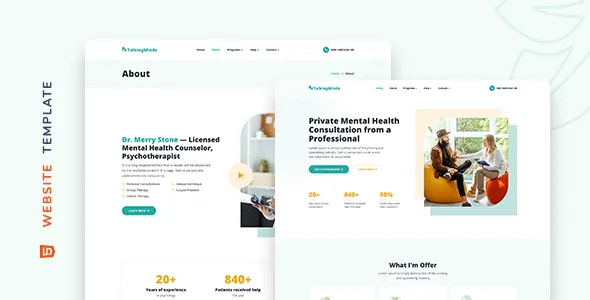 Talking Minds – Psychotherapist Website Template
