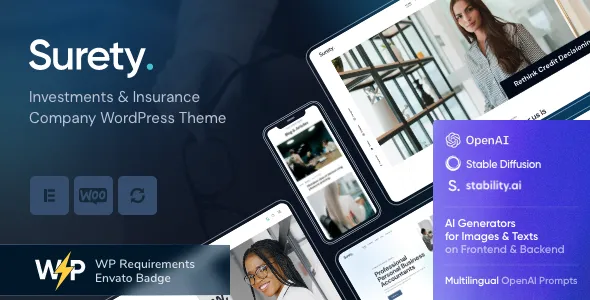 Surety - Finance Insurance Accountant WordPress Theme