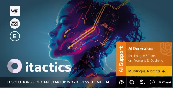 ITactics - IT Solutions & Digital Startup WordPress Theme + AI