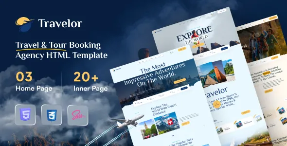 Travelor - Travel & Tour Booking Agency HTML Template