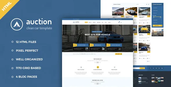 Auction - Car Dealer & Mechanic HTML Template