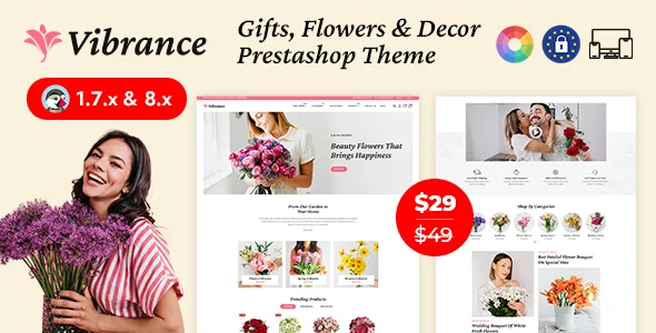 Vibrance - Flower Shop PrestaShop Responsive Theme
