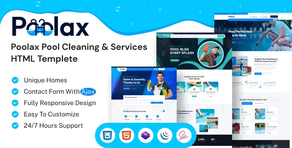 Poolax - Pool Cleaning & Services HTML Template