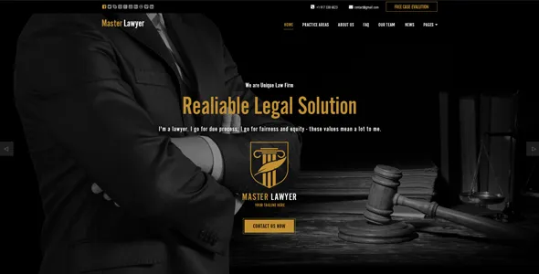 Master Lawyer HTML Bootstrap Template