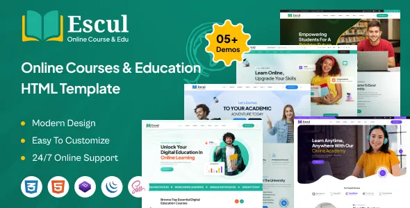 Escul - Online Courses & Education HTML Template