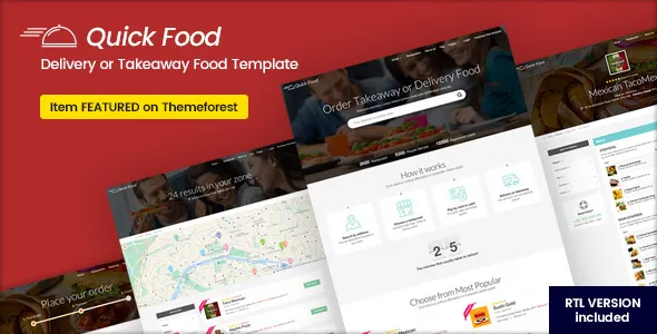 QuickFood - Delivery or Takeaway Food Template