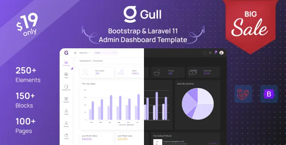 Gull - Laravel Admin Dashboard Template