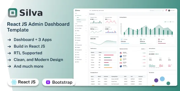 Silva - React Admin & Dashboard Template