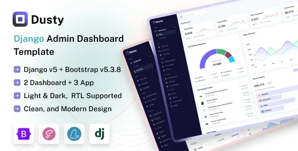 Dusty - HTML & Django 5 Admin & Dashboard Template