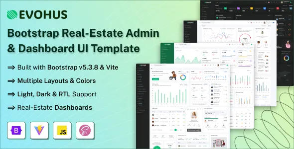 Evohus - Bootstrap Real-Estate Admin & Dashboard Template