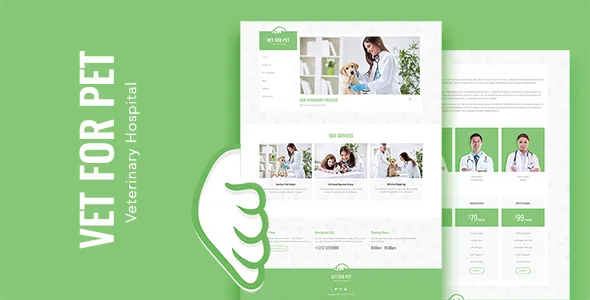 VET FOR PET - Minimal Pet, Animal Doctor and Veterinarian Template