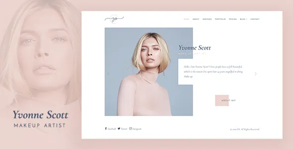YS - Makeup Artist, Model & Beauty Portfolio Template
