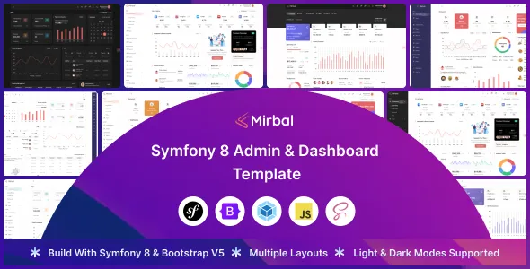 Mirbal - Symfony 8 Admin & Dashboard Template