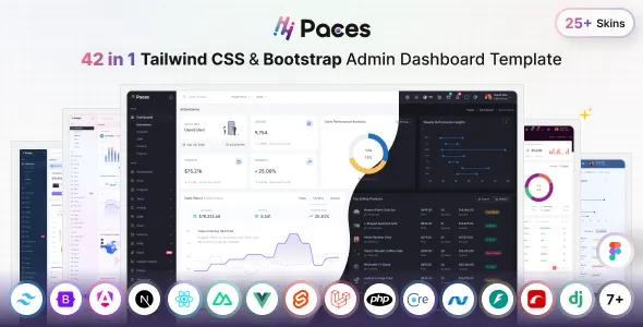 Paces - Admin & Dashboard Template (Tailwind CSS 4 & Bootstrap 5) + Figma