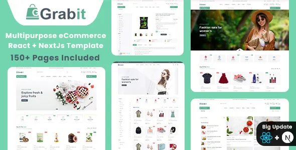 Grabit - Multipurpose eCommerce React + NextJs Template