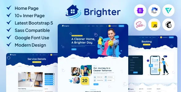 Brighter | Cleaning Service Bootstrap 5 Template