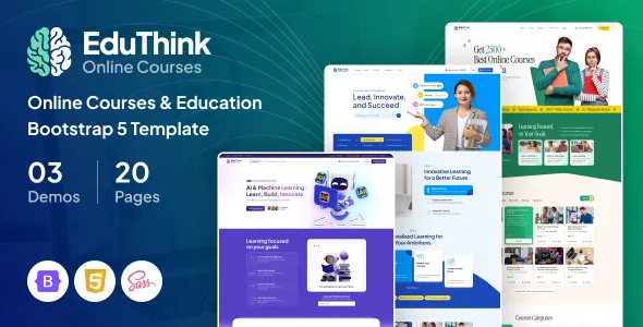EduThink | Online Courses & Education Bootstrap HTML Template