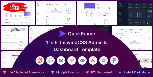 QuickFrame - Admin & Dashboard Template