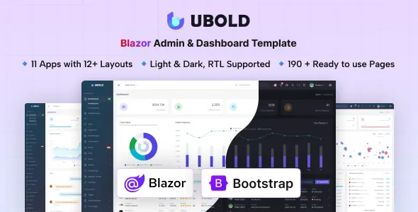 UBold - Blazor Admin & Dashboard Template