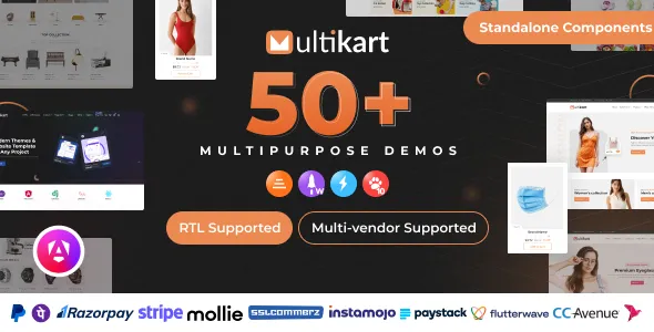 Multikart - Responsive Angular 19 eCommerce + Admin + Invoice + Email Template