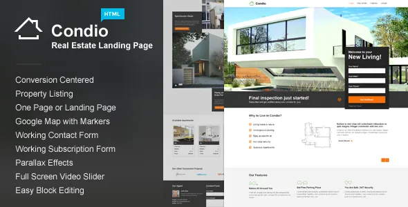 Condio - Real Estate Landing Page