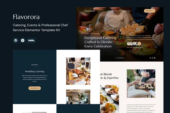 Flavorora – Catering Events & Professional Chef Service Elementor Template Kit