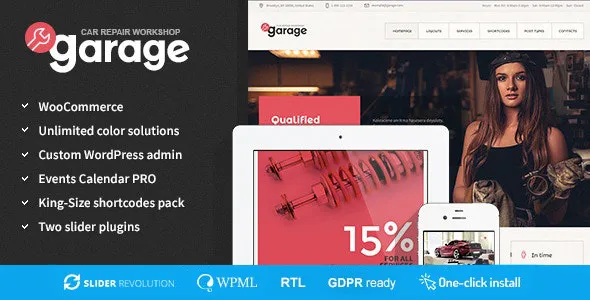 Garage - Auto Mechanic and Car Repair Workshop Theme