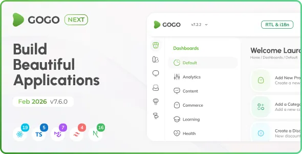 Gogo - Nextjs React Admin Dashboard (React 19)
