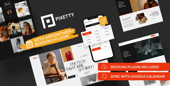 Photographer Booking Theme - Pixetty