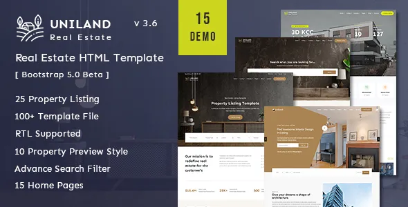 Uniland - Real Estate Template