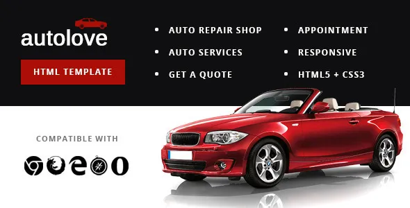 Autolove - Vehicle Repair Mechanic Shop Site Template