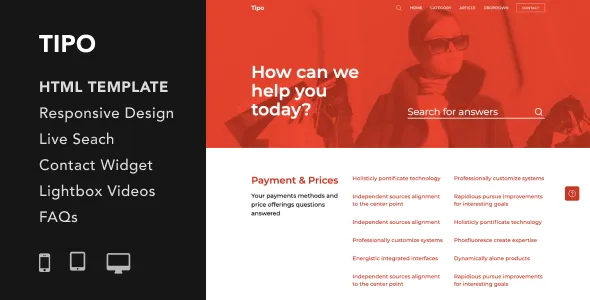 Tipo - Helpdesk and Documentation HTML5 Responsive Template