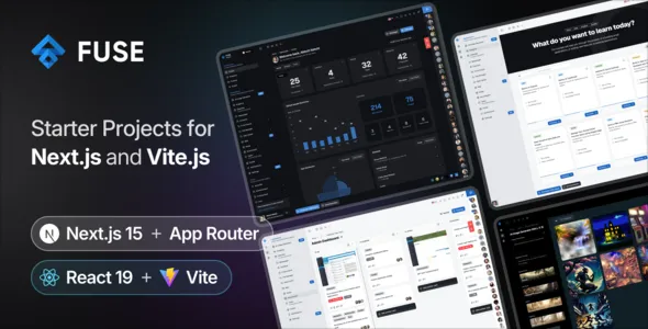 Fuse React - NextJS & Vite Admin Dashboard Template