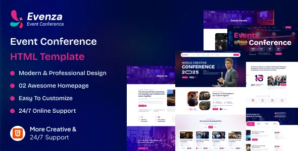 Evenza – Event Conference HTML Template