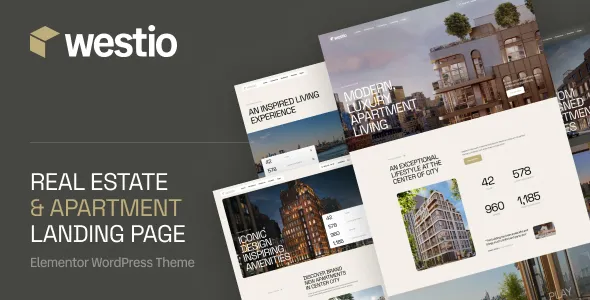 Westio – Real Estate & Apartment Landing Page WordPress Theme