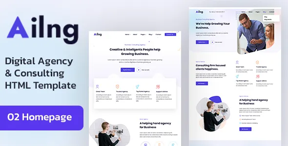Ailng - Digital Agency & Consulting HTML Template