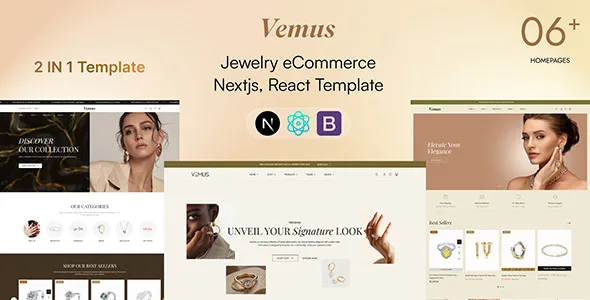Vemus - Jewelry Ecommerce Nextjs React Template