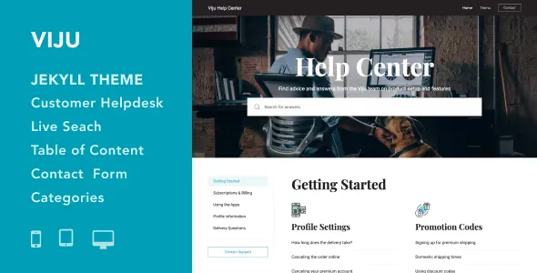 Viju - Documentation and Helpdesk Jekyll Theme