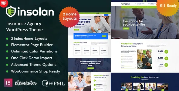 Insolan - Insurance Agency WordPress Theme