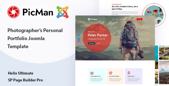 PicMan - Photographer Personal Portfolio Joomla Template