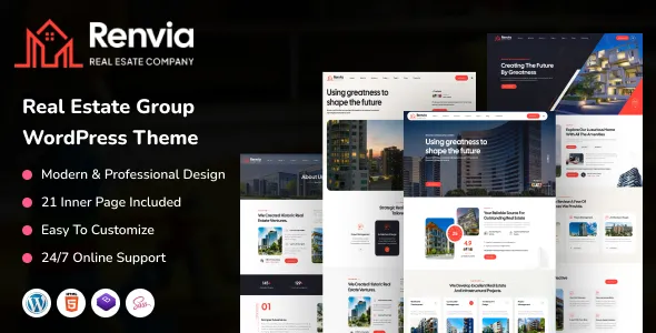 Renvia - Real Estate Group WordPress Theme