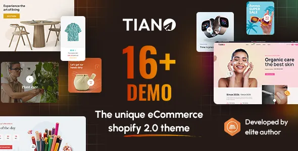 Tiano - Unique Multipurpose eCommerce Shopify Theme