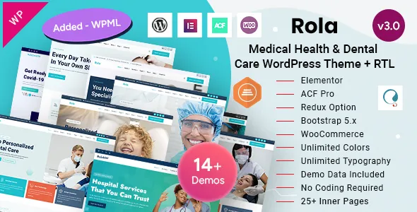 Rola – Medical Health, Dentist Clinic & Healthcare WordPress Theme