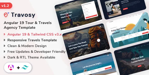 Travosy - Angular 19 Tour & Travels Agency Template