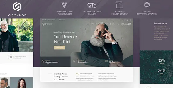 Oconnor - Lawyer & Law Firm WordPress Theme
