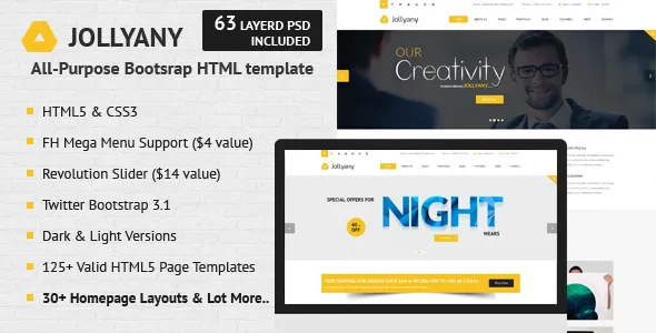 Jollyany - Corporate Multi Purpose HTML5 Template