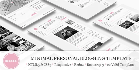 iBloggo - Minimal Personal Blog HTML Template