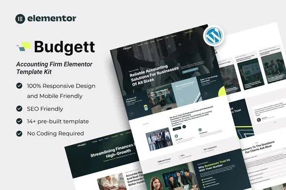 Budgett - Accounting Firm Elementor Template Kit