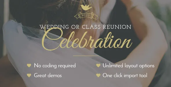 Celebration - Wedding & Class Reunion WordPress Theme
