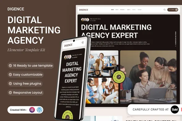 Digence - Digital Marketing Agency Elementor Template Kit